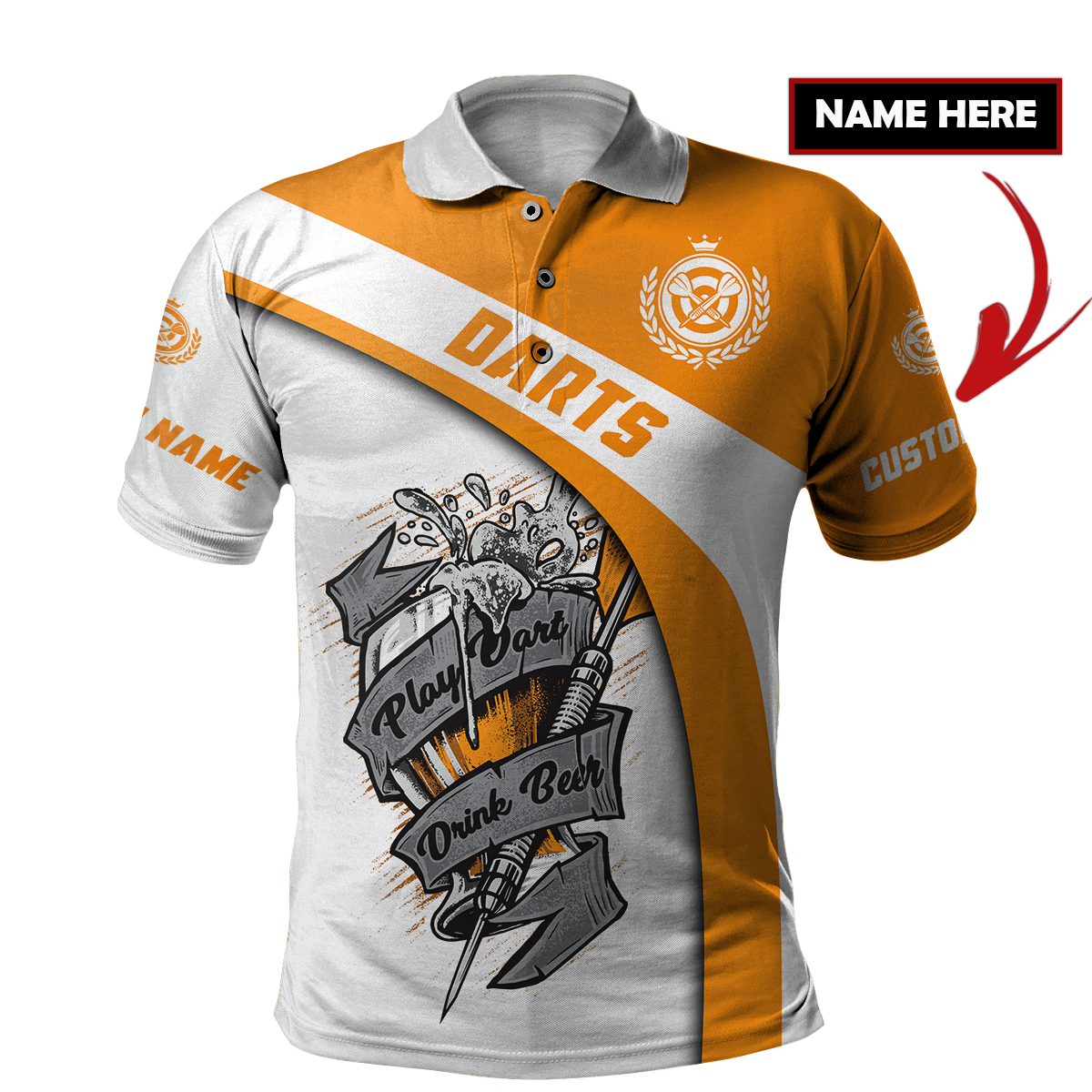 Darts Player No9 Personalized Name 3D Printed Personalized Unisex Hoodie ML
