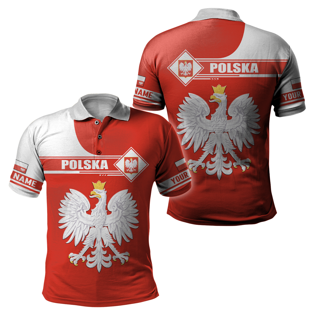 Personalized Polska 3D All Over Printed Unisex Hoodie Old