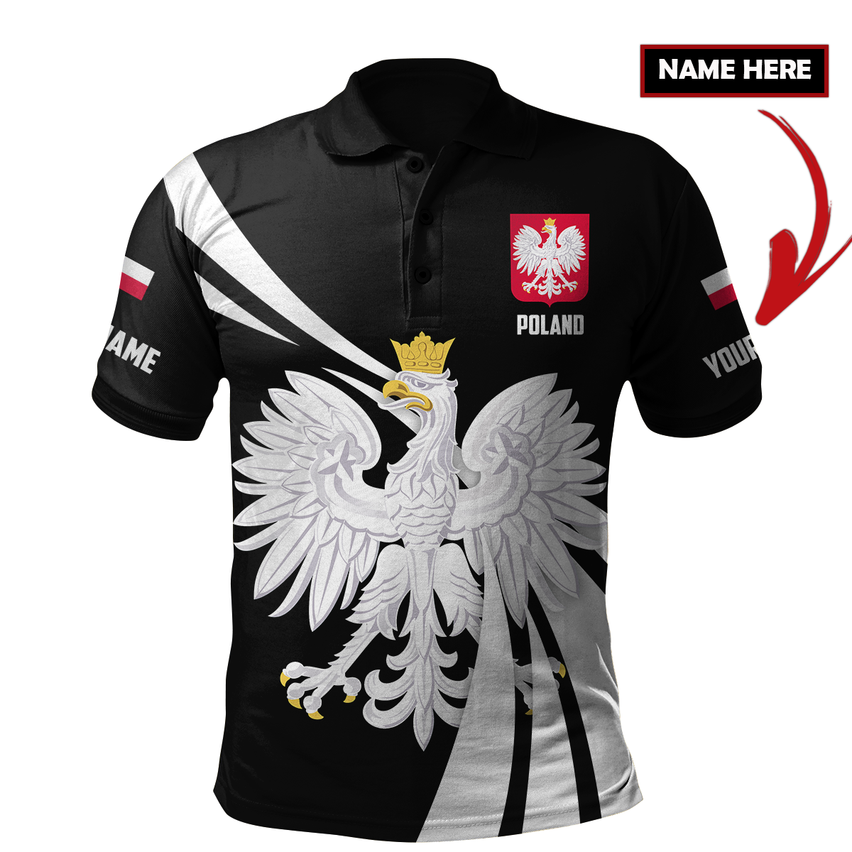 Personalized Polska 3D All Over Printed Unisex Hoodie
