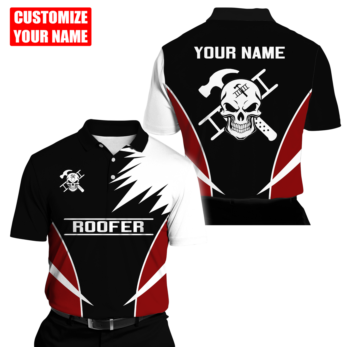 Premium 3D Printed Personalized Roofer Shirts MEI
