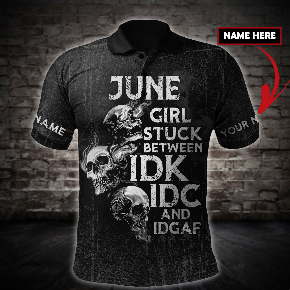 Customize Name Skull Hoodie For Men And Women TNA26042101.S1