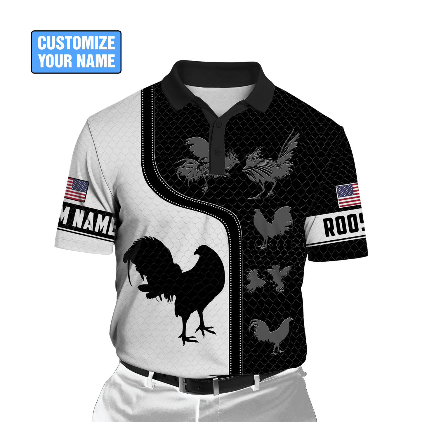 Personalized American Rooster 3D Printed Unisex Shirt
