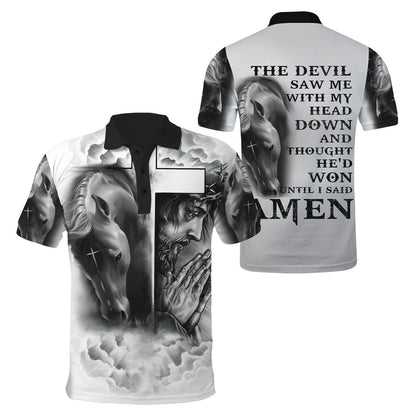 Horse And Jesus 3D All Over Printed Shirts For Men And Women TN