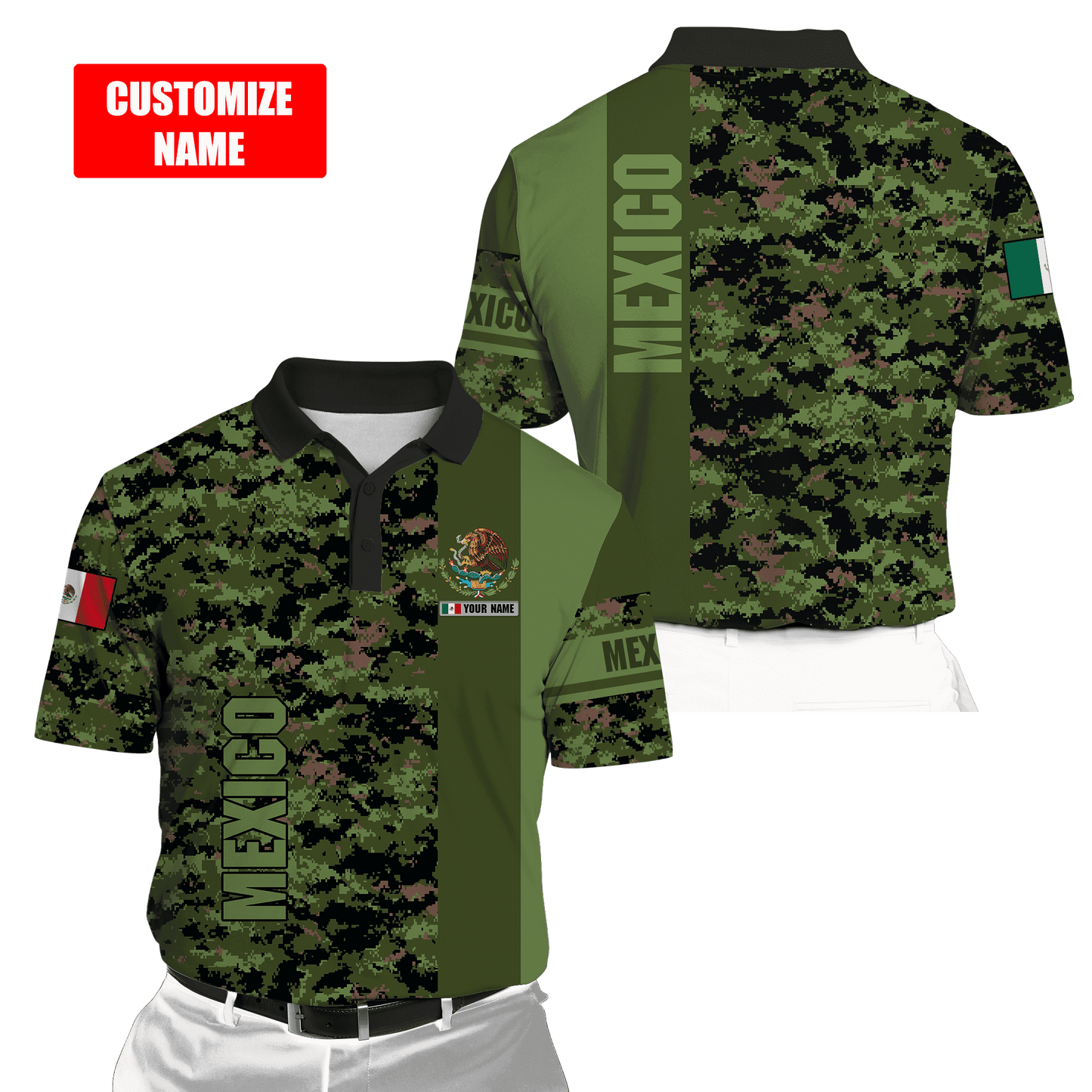 Personalized Mexico 3D All Over Printed Unisex Shirts