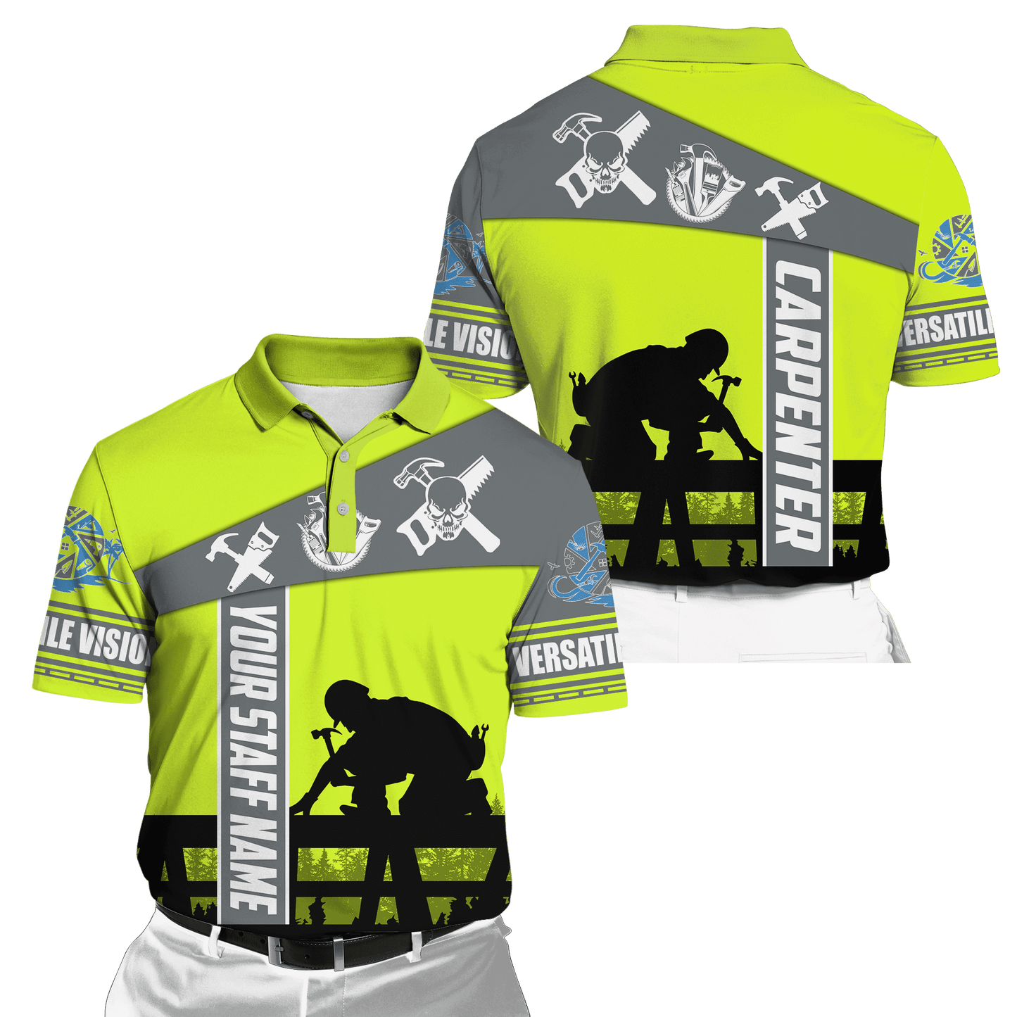 Personalized Name Carpenter 3D All Over Printed Unisex Shirts Green Neon Ver 2 DA09102104