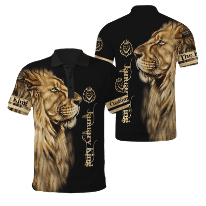 Custom Name January King Lion  3D All Over Printed  Unisex Shirt