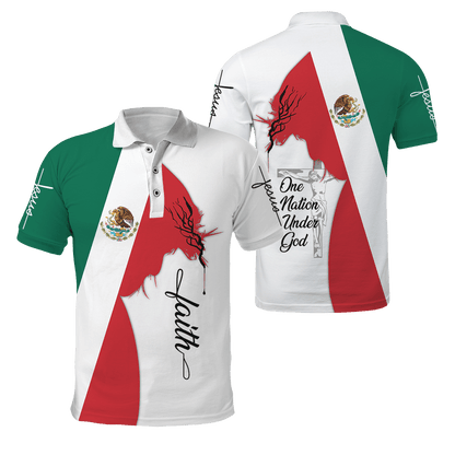 One Nation Under God Mexico Jesus 3D All Over Printed Shirts DQB10092002