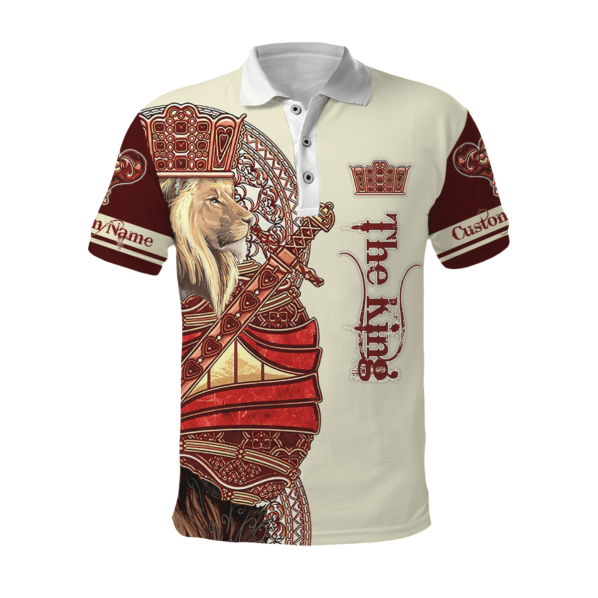Custom Name King Lion 3D All Over Printed Unisex Shirts