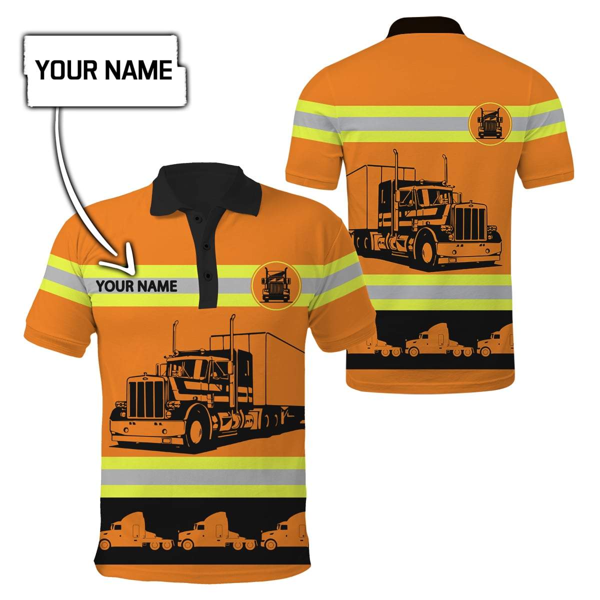 Customize Name Trucker 3D All Over Printed Unisex Shirts
