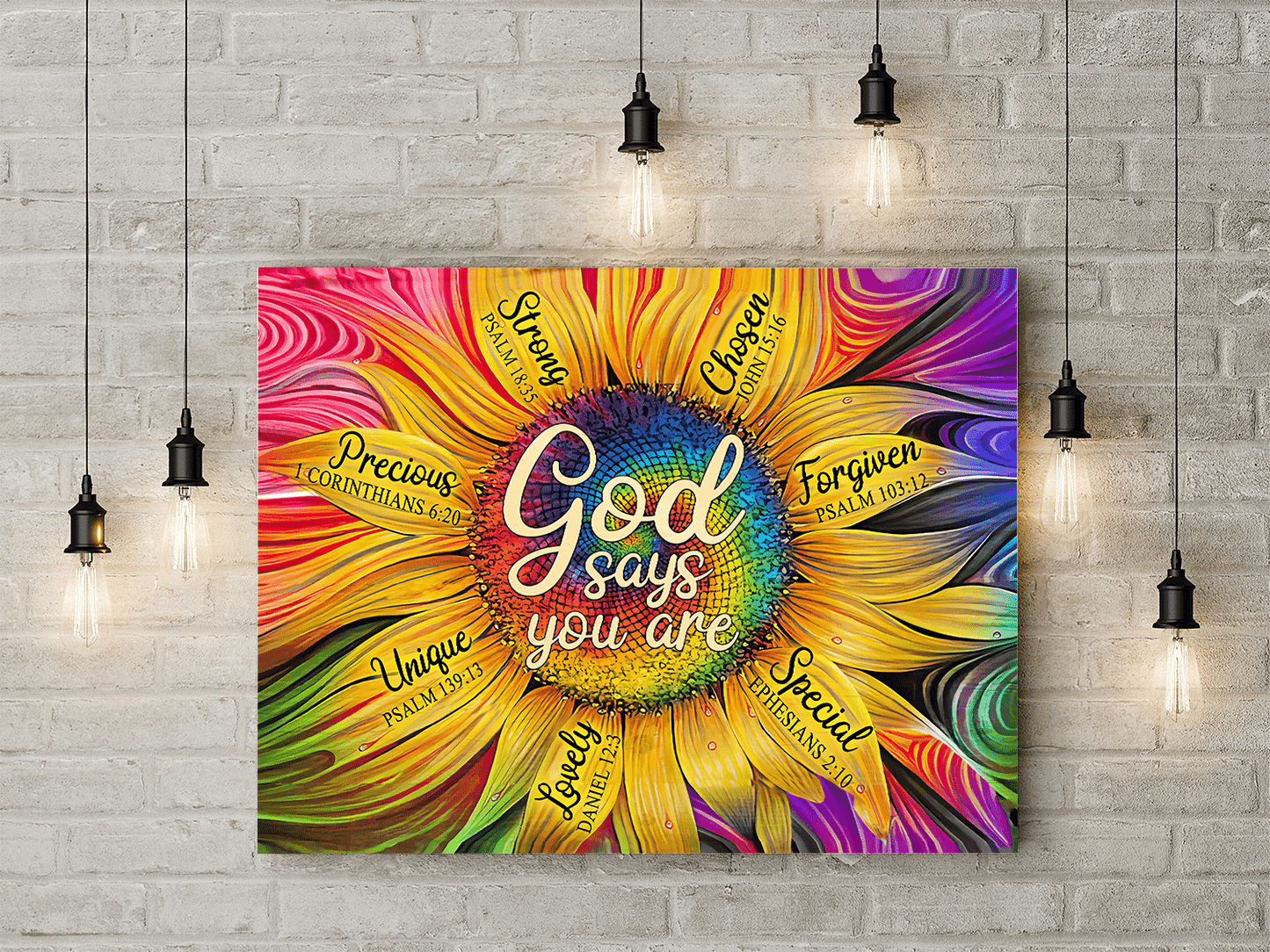 Jesus-Sunflower God Say You Poster Horizontal