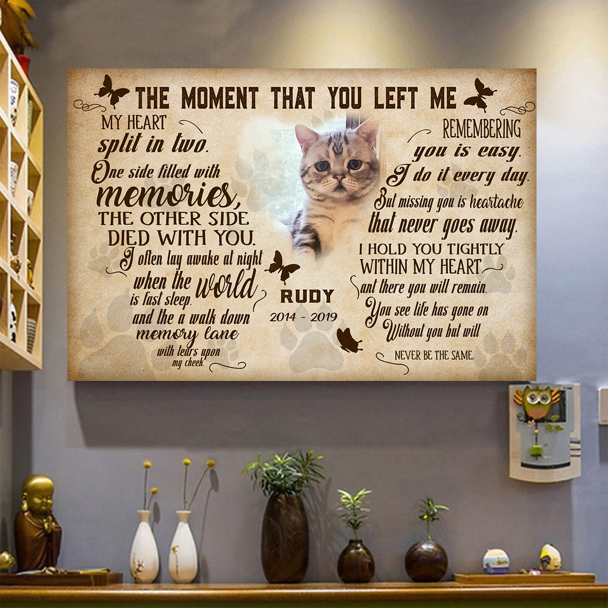 The Moment That You Left Me Horse Customized Pet Picture Frame Poster Memorial Gifts