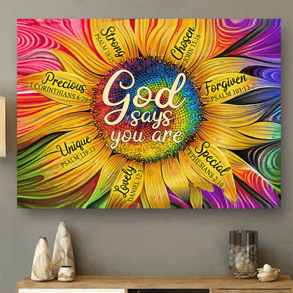 Jesus-Sunflower God Say You Poster Horizontal
