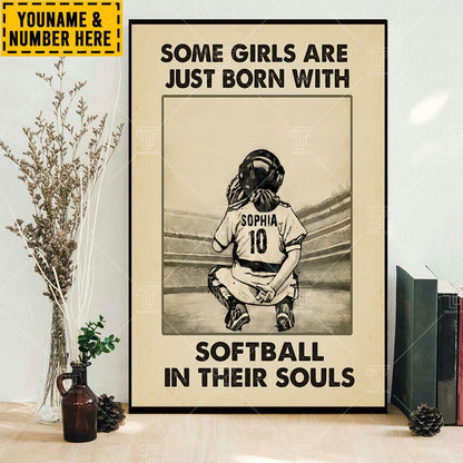Softball In Their Souls - Canvas