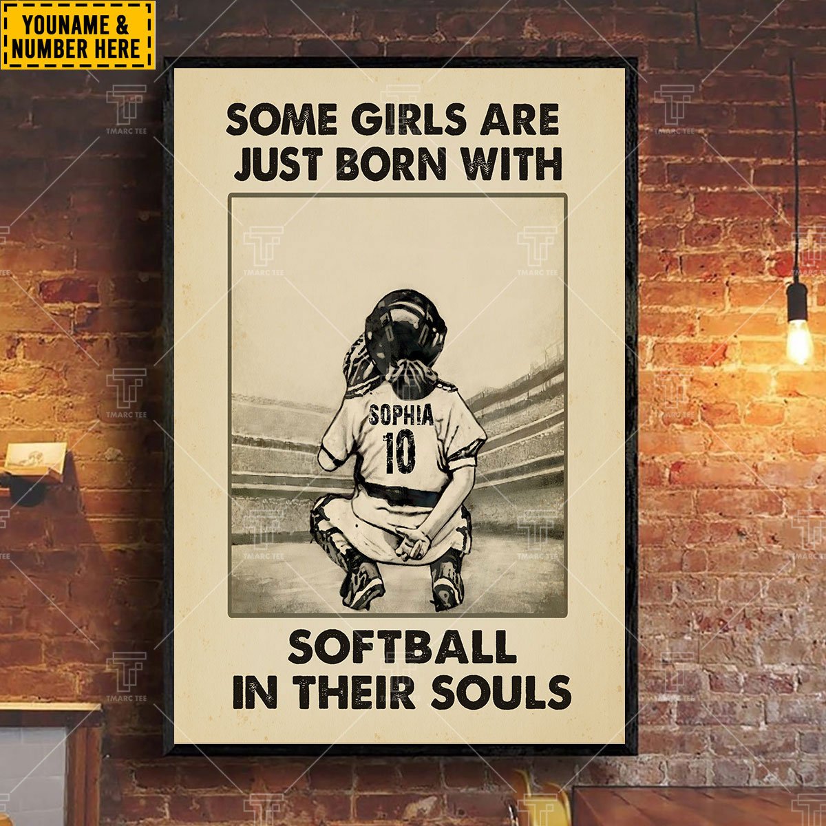 Softball In Their Souls - Canvas