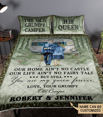 Personalized Camping Our Home Ain't No Castle Customized Quilt Bedding TA