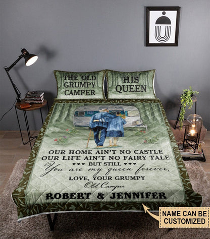 Personalized Camping Our Home Ain't No Castle Customized Quilt Bedding TA