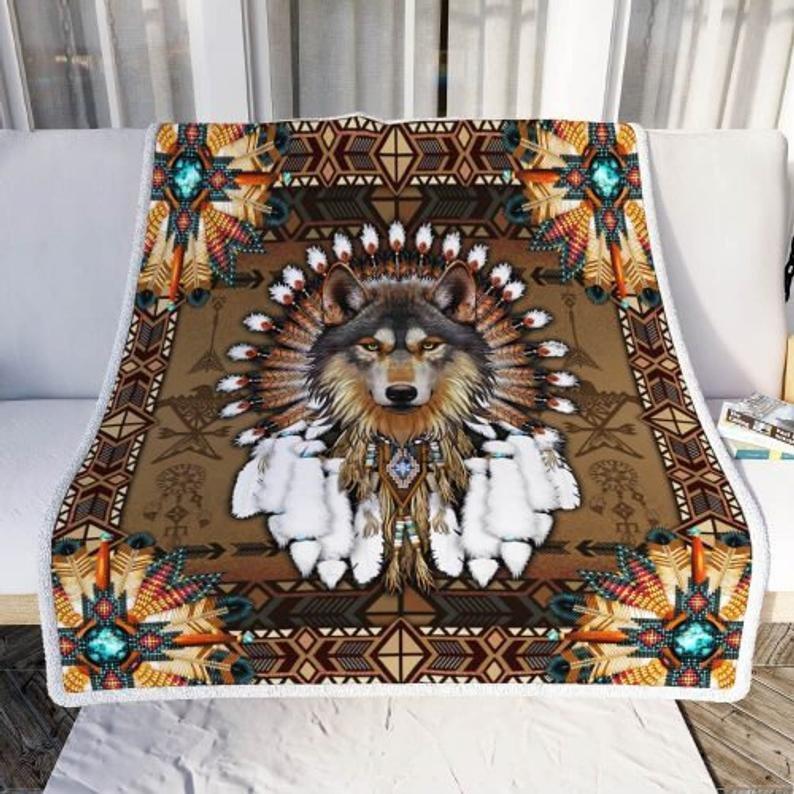 Native American 3D All Over Printed Blanket