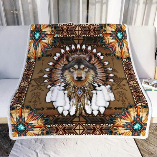 Native American 3D All Over Printed Blanket