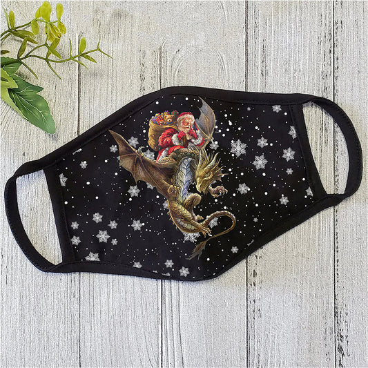 Christmas Dragon Santa Claus Face Mask MEI