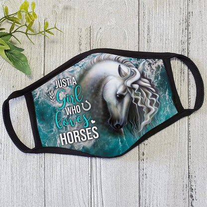 Just A Girl Who Love Horse-Horse Face Mask TA