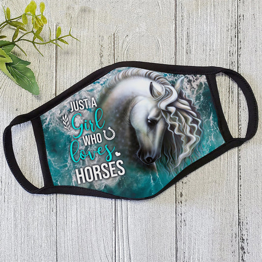 Just A Girl Who Love Horse-Horse Face Mask TA