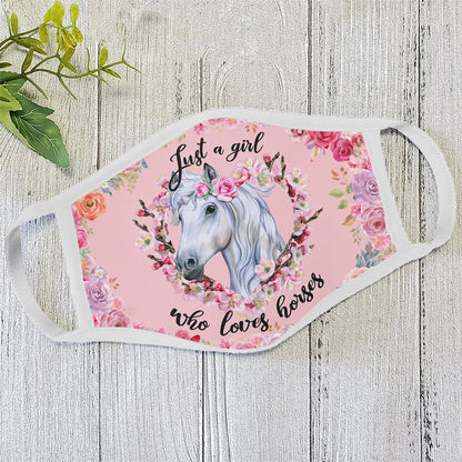 Horse Face Mask White TA