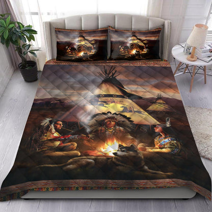Native American Pow Wow Quilt Bedding Set Pi160507S1 - Amaze Style™-Quilt