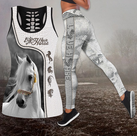 Horse Passion Combo Legging + Tank by SUN Pi190421 - Amaze Style™-Apparel