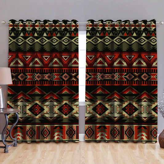 Native American Pattern Blackout Thermal Grommet Window Curtains Pi190511 - Amaze Style™-Curtains