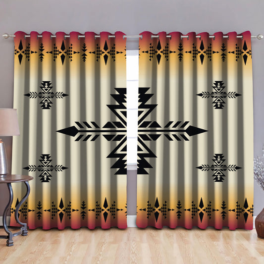 Native American Pattern Blackout Thermal Grommet Window Curtains Pi190512 - Amaze Style™-Curtains