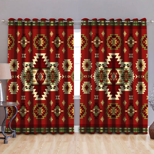 Native American Pattern Blackout Thermal Grommet Window Curtains Pi190514 - Amaze Style™-Curtains