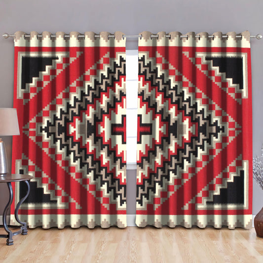 Native American Pattern Blackout Thermal Grommet Window Curtains Pi190507 - Amaze Style™-Curtains