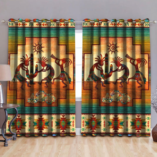 Native American Pattern Blackout Thermal Grommet Window Curtains Pi190508 - Amaze Style™-Curtains