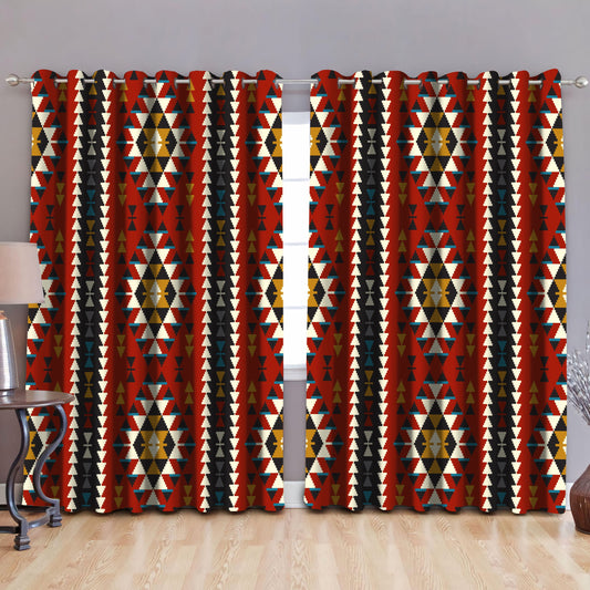 Native American Pattern Blackout Thermal Grommet Window Curtains Pi190509 - Amaze Style™-Curtains