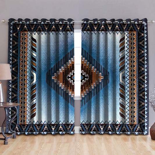 Native American Pattern Blackout Thermal Grommet Window Curtains Pi200502S2 - Amaze Style™-Curtains