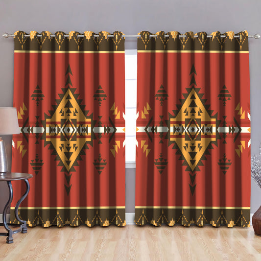 Native American Pattern Blackout Thermal Grommet Window Curtains Pi200503S3 - Amaze Style™-Curtains