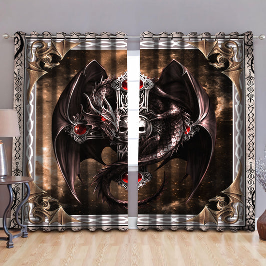 Dragon Art Blackout Thermal Grommet Window Curtains Pi210505-NM-Curtains-NM-52'' x 63''-Vibe Cosy™