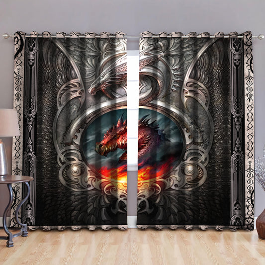 Dragon Art Blackout Thermal Grommet Window Curtains Pi210506-NM-Curtains-NM-52'' x 63''-Vibe Cosy™