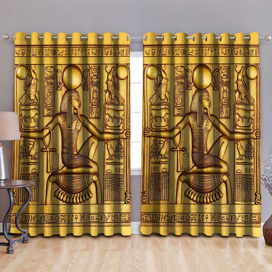 Ancient Egyptian Blackout Thermal Grommet Window Curtains Pi25062003
