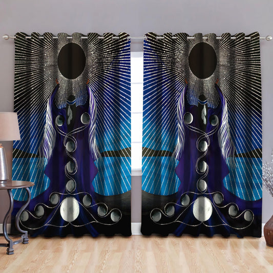 Native American Pow Wow Blackout Thermal Grommet Window Curtains Pi270502 - Amaze Style™-Curtains