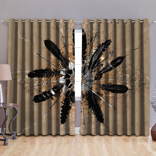 Native American Pattern Blackout Thermal Grommet Window Curtains Pi270503 - Amaze Style™-Curtains