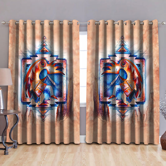 Native American Pattern Blackout Thermal Grommet Window Curtains Pi30052007