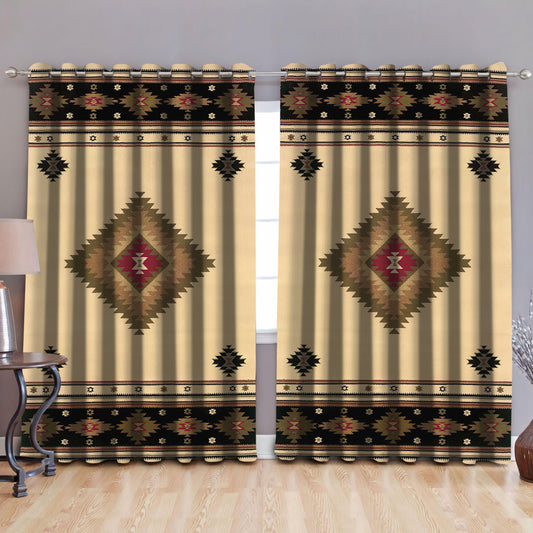 Native American Pattern Blackout Thermal Grommet Window Curtains Pi30052025