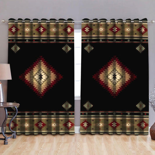 Native American Pattern Blackout Thermal Grommet Window Curtains Pi30052026