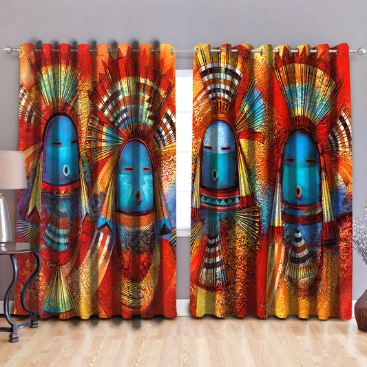 Native American Pattern Blackout Thermal Grommet Window Curtains Pi30052033