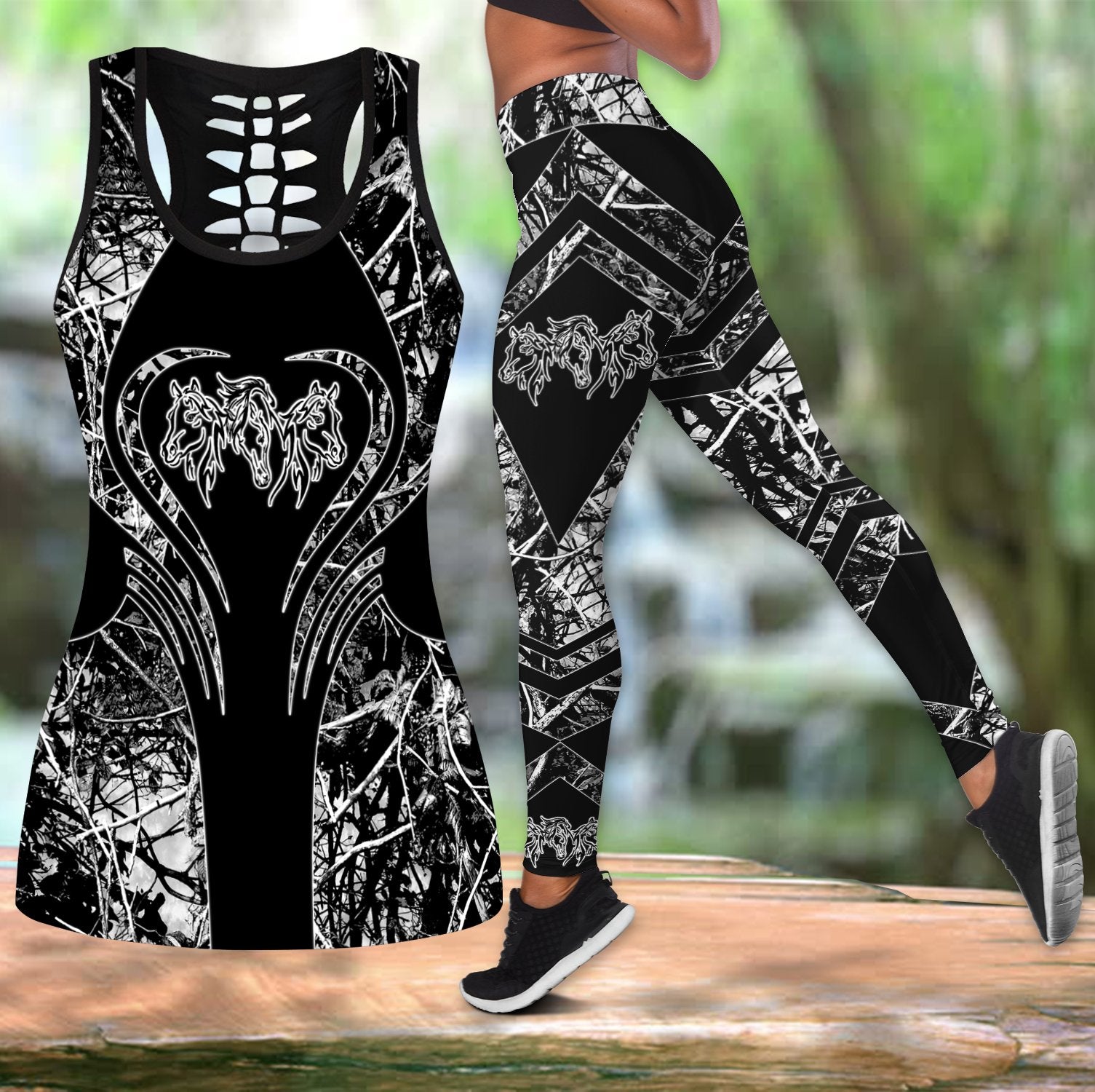Beautiful Horse Combo Tank + Legging Pi310301 - Amaze Style™-Apparel