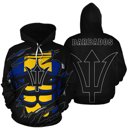 Barbados In Me All Over Hoodie black PL070 - Amaze Style™-Apparel