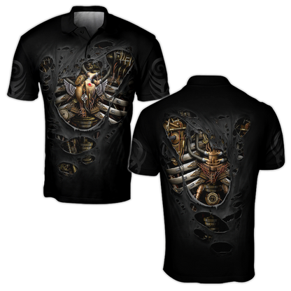 Steampunk Mechanic Skull All Over Printed Hoodie For Men and Women TN