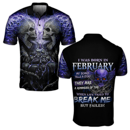 February Guy Skull 3D All Over Printed Shirts Pi24102002ST