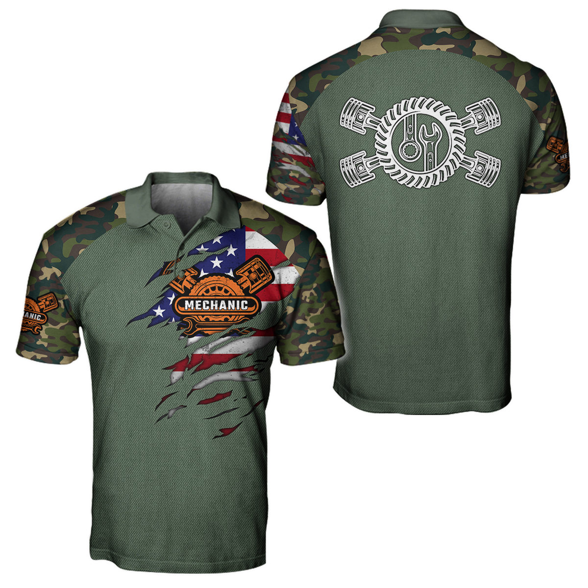 Mechanic Camo 3D All Over Printed Hoodie For Men and Women TN